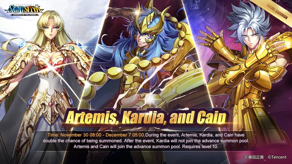 Re-run Artemis, Kardia et Cain