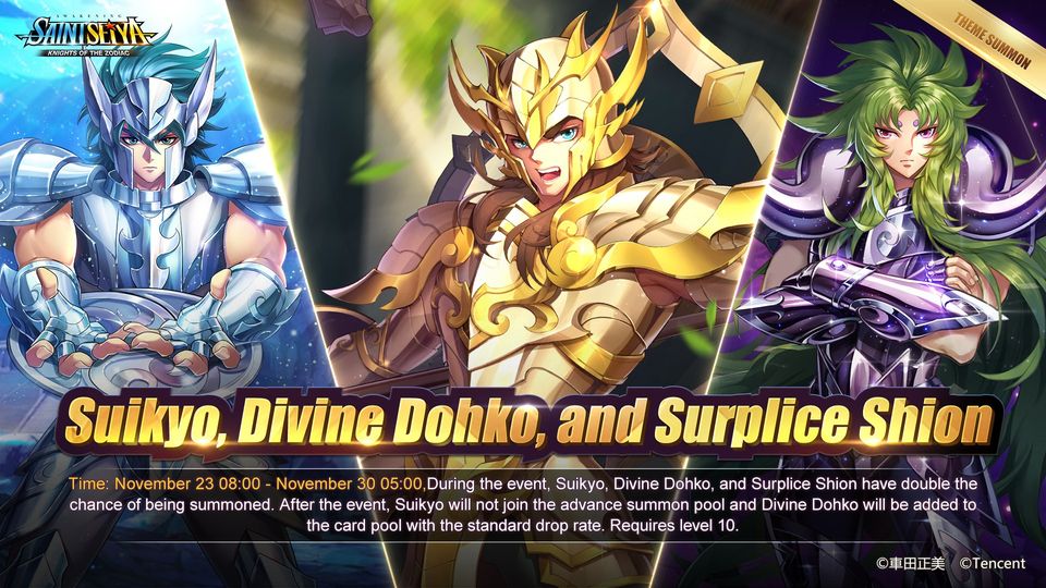 Suikyo, Divine Dohko et Surplice Shion