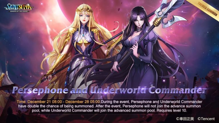 Re-run Persephone et Pandore underworld