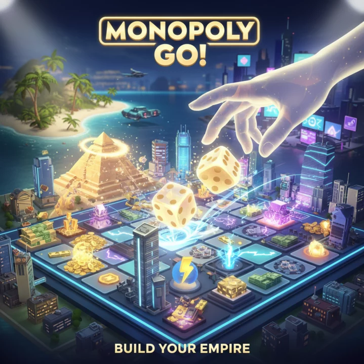 Monopoly Go : lancer les dés sur le plateau virtuel pour gagner de l'argent et construire. Monopoly Go : lancer les dés sur le plateau virtuel pour gagner de l'argent et construire.