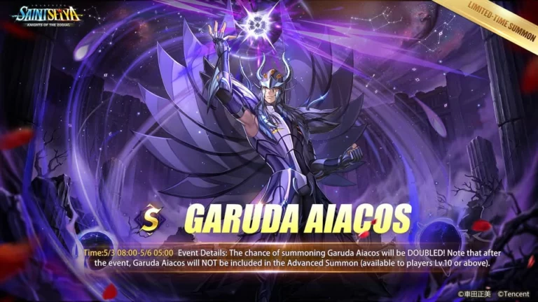 Saint Seiya KotZ – Garuda Aiacos : Guide complet sur le…