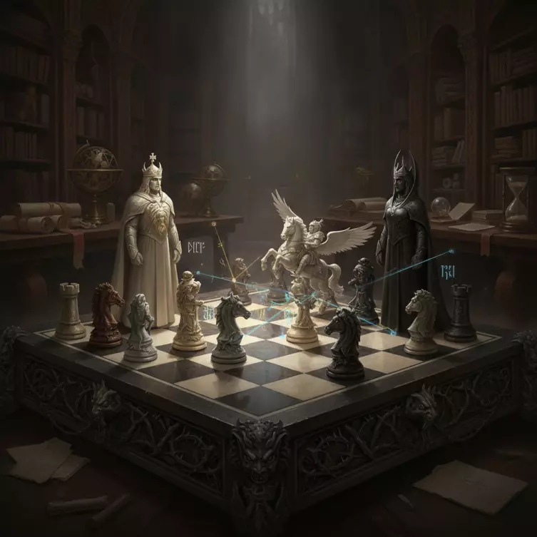 Disposition des pièces sur l'échiquier pour un premier cours échecs débutant.