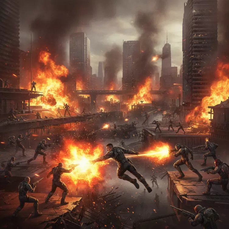 Action intense sur la carte avec des murs de glace dans le circuit Free Fire Esport 2026.