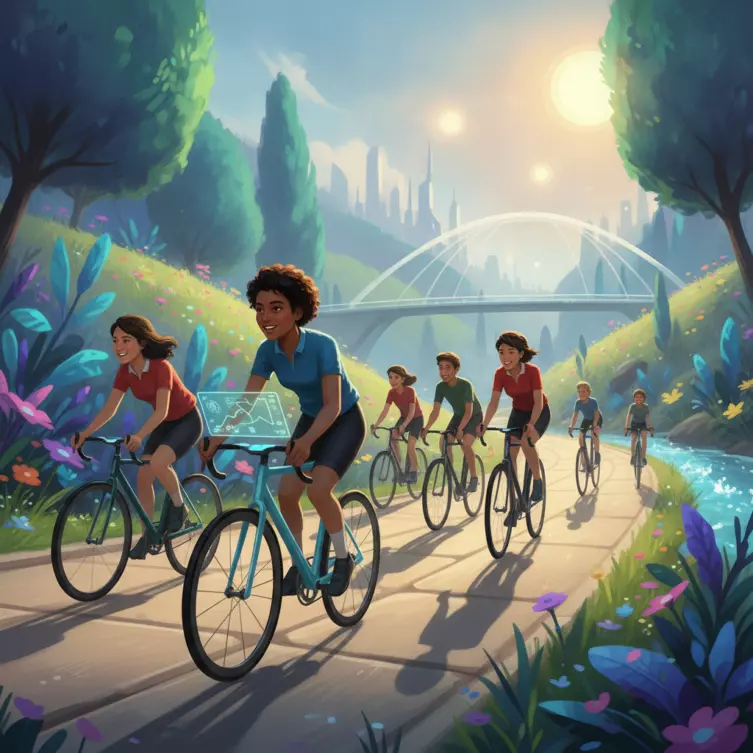 Interface de jeu montrant un tutoriel pour les nouveaux joueurs de jeux de cyclisme.