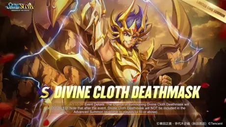 [Limited-Time Summon] Divine Cloth-Deathmask arrive sur Saint Seiya KotZ !